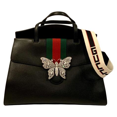 gucci butterfly purse|gucci handbag with butterfly.